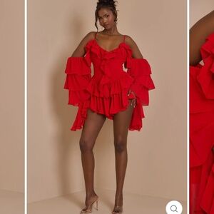 KENDAL PLAYSUIT | RED